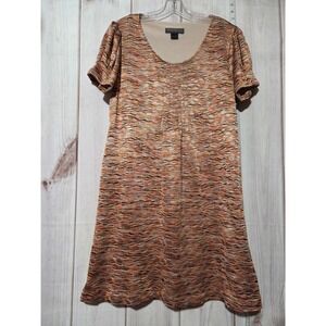 Jessica Howard Women's Size 16 Multi Color Textured Knit Short Sleeve Dress